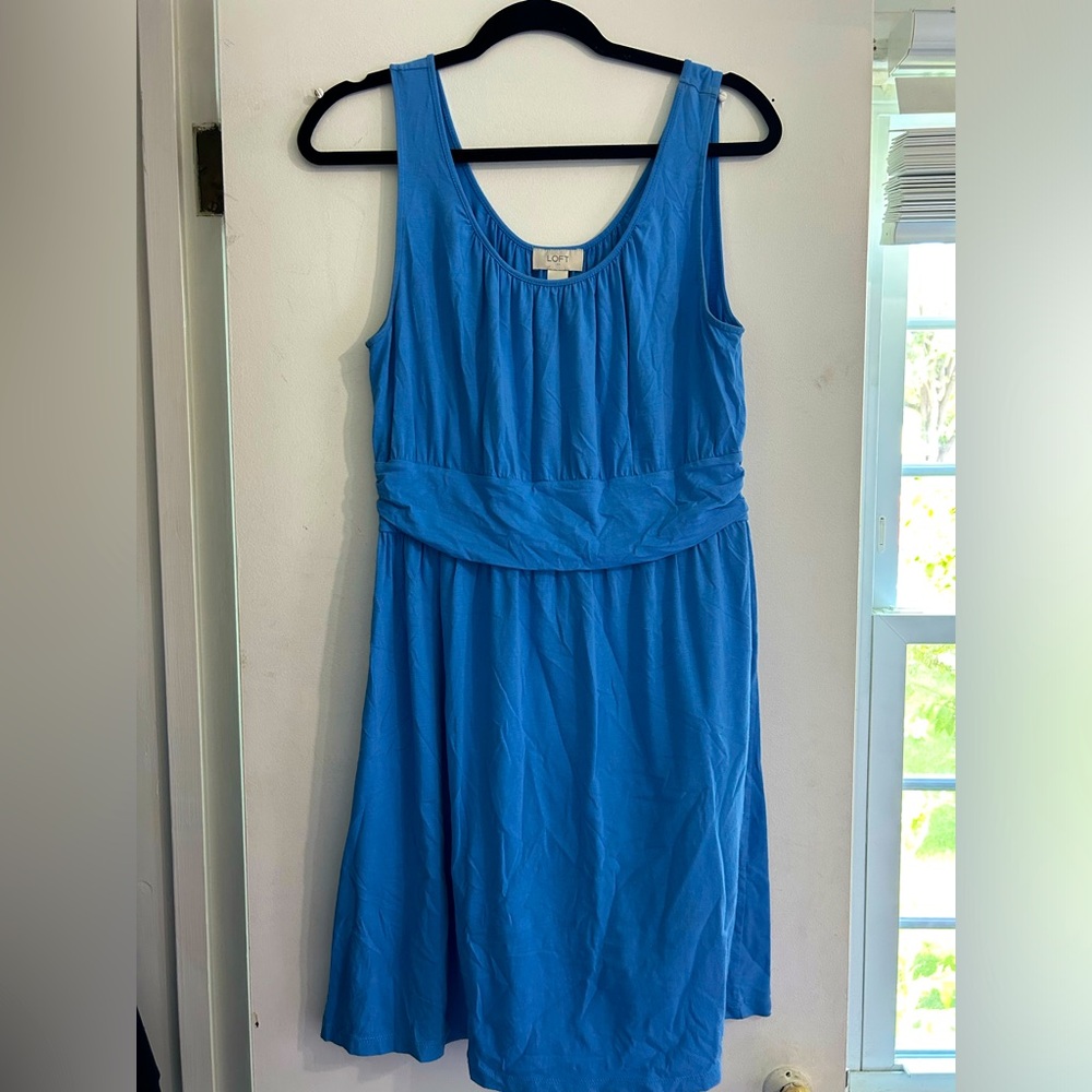 LOFT Sleeveless Light Blue Sundress